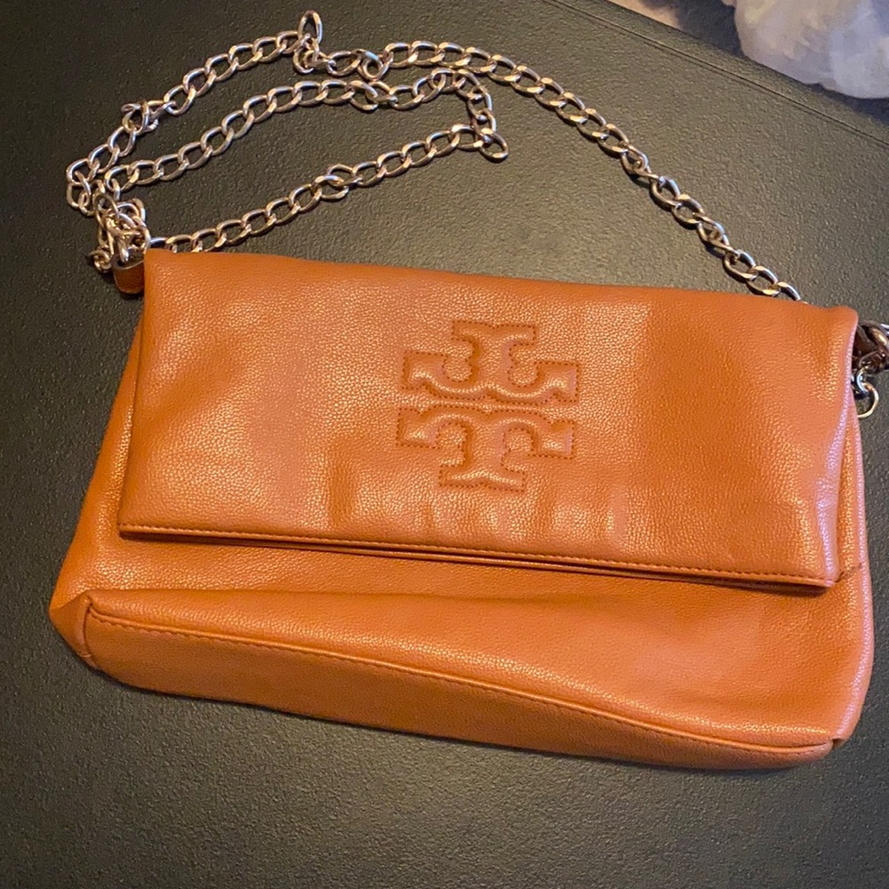 Tory Burch LOOK ALIKE Satchel Brown with Gold Chain